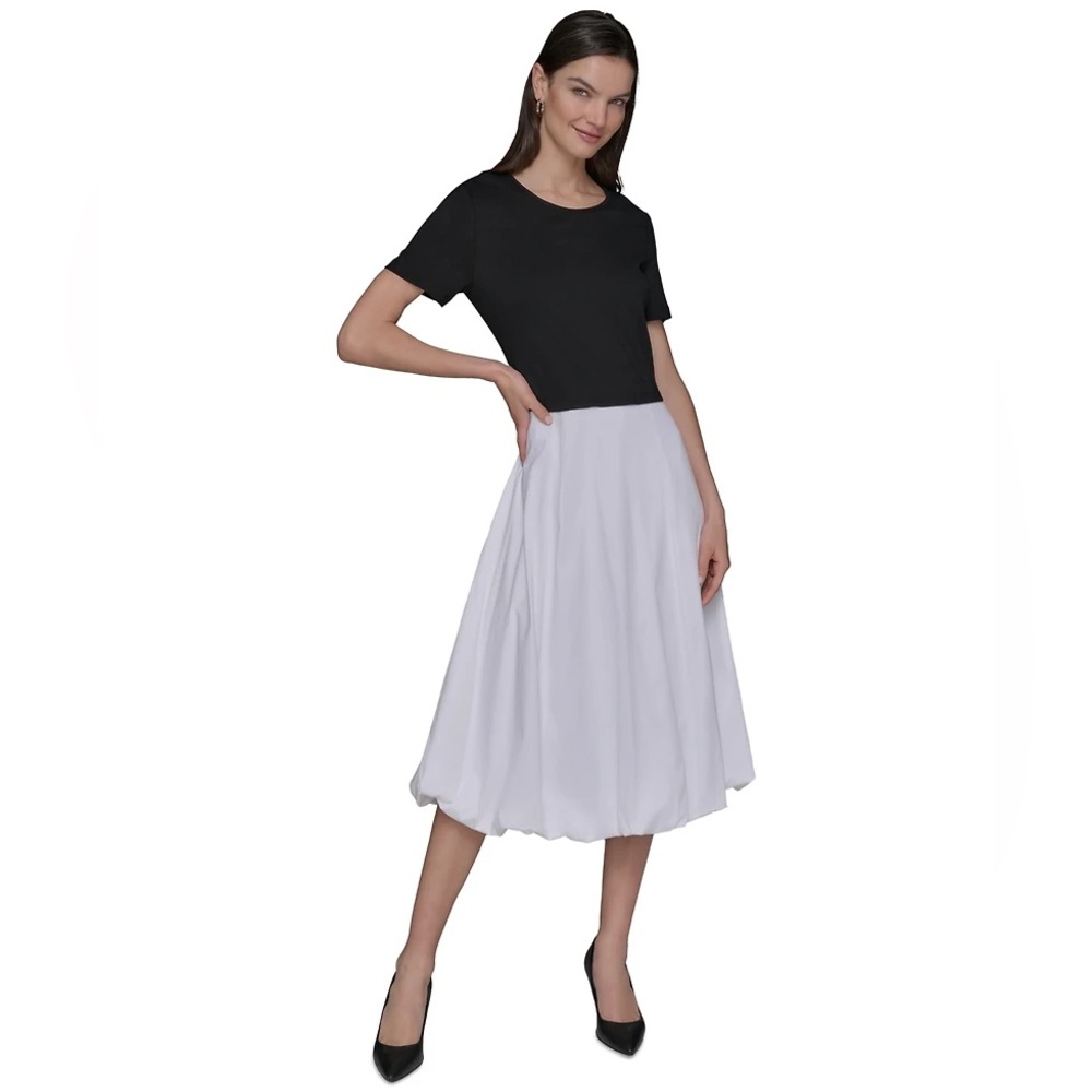 Karl Lagerfeld Paris Women's Bubble Skirt Midi Dress